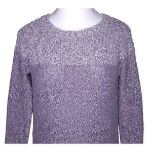 Fate Cozy Lilac Textured Knit Sweater S Long Sleeve Crew Neck
